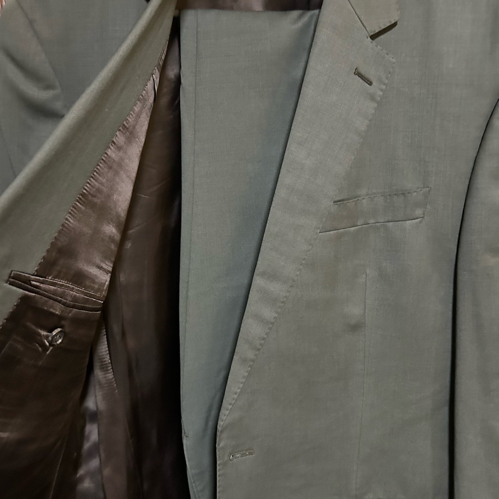 Dark green, wool suit, formal attire - Picture 2 of 4